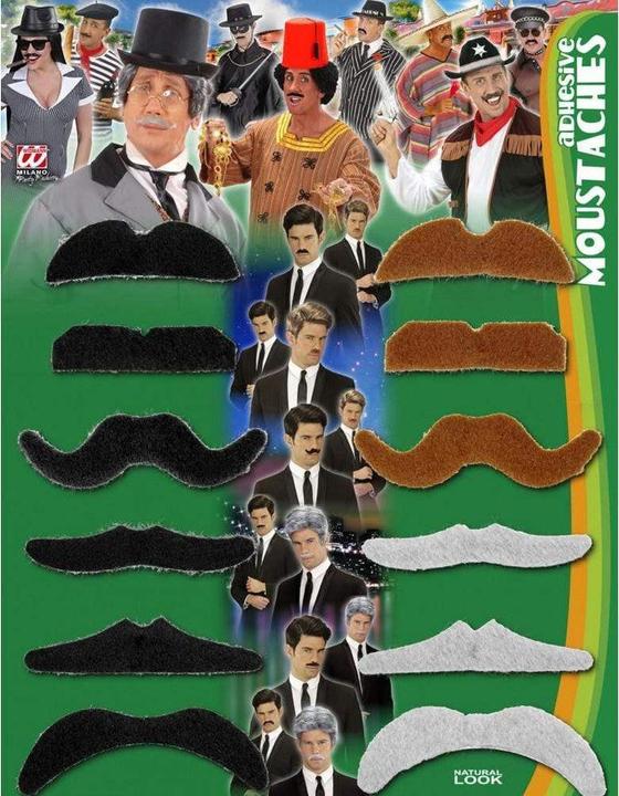 Actual product image Festartikel Müller Beard card 12 moustaches