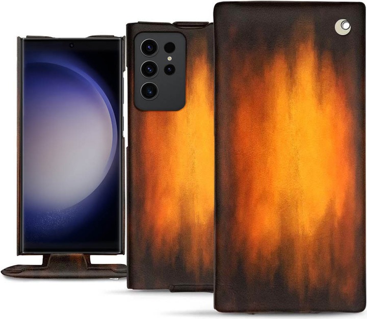 Actual product image Noreve Vertical leather shell (Samsung Galaxy S23 Ultra)