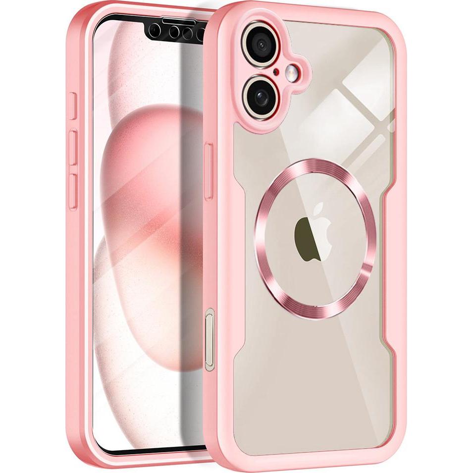 Techsuit - ColorVerse 360 MagSafe Series + Screen Protector - iPhone 17 - Pink (Apple iPhone 17), Cover smartphone, Pink