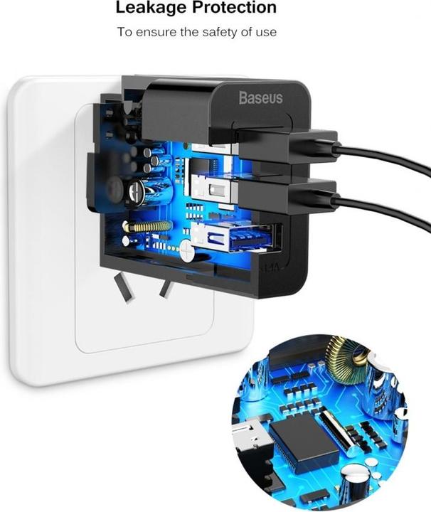 Image du produit Baseus Duke Universal Travel Charger (3 ports)