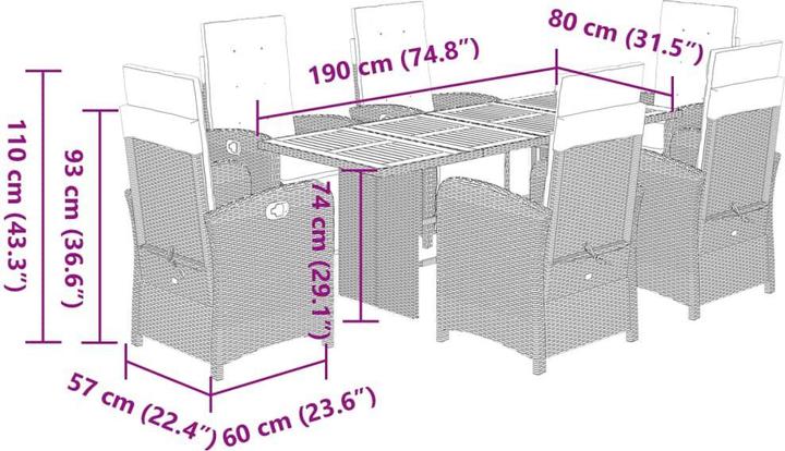 Produktbild vidaXL Garten Essgruppe