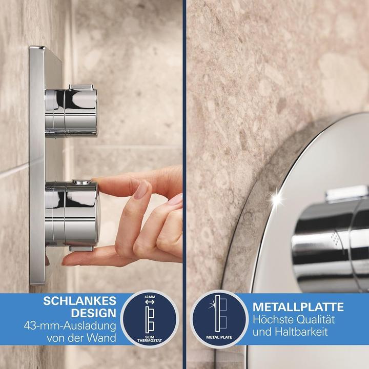 Actual product image Grohe Precision Thermostat Duschsystem Unterputz mit Vitalio Start 250 (1 Strahlart) und Vitalio Comfort 1