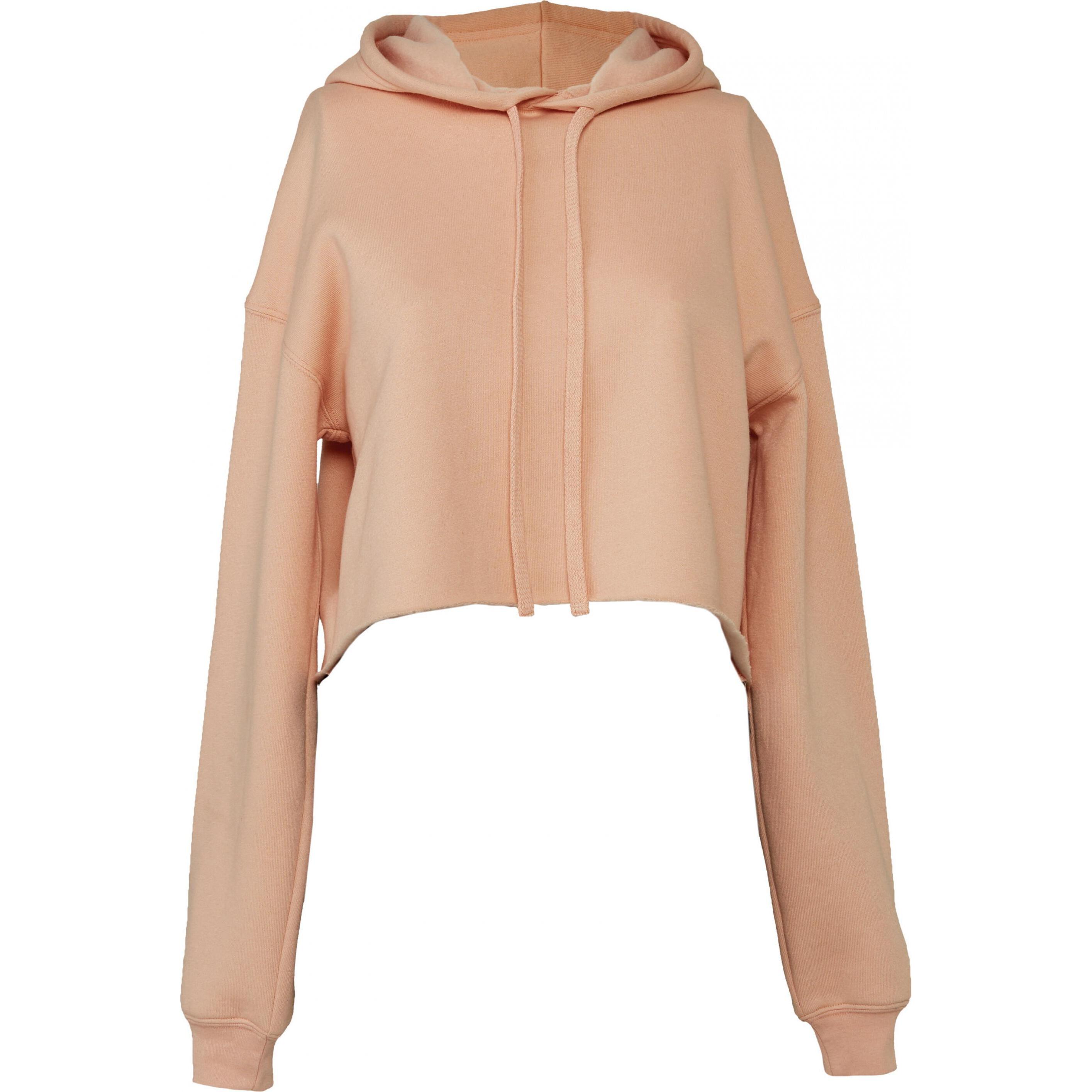 Bella Canvas, Damen, Pullover, Sweatshirt Kapuzenpullover Frau, Rosa, (L)