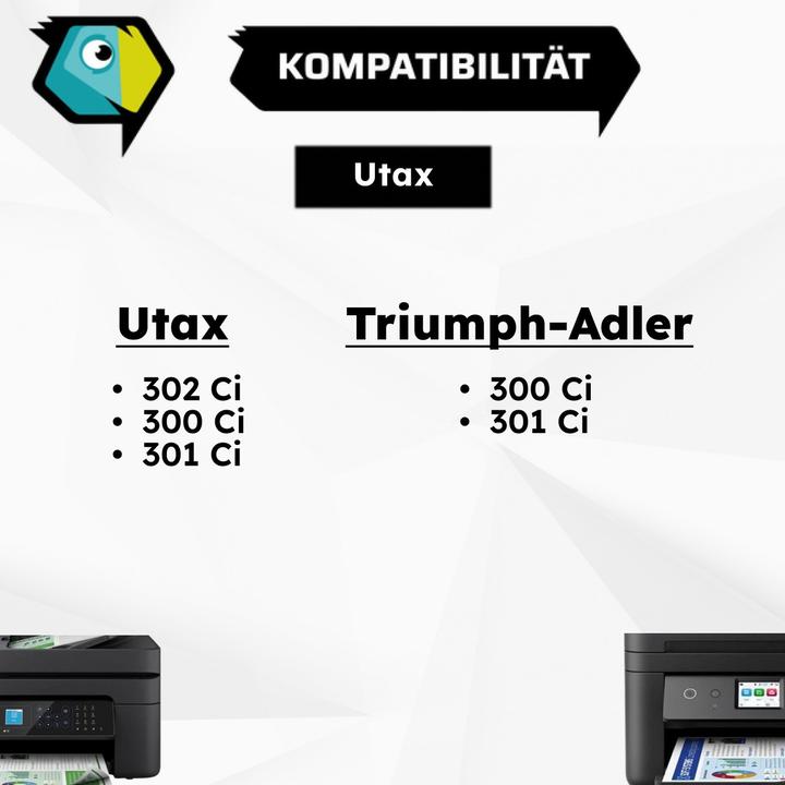 Actual product image Inkadoo Kompatibel Toner für Utax CK-5510 Tonerkartusche 301 Ci, 302 Ci, 300 Ci (FC)