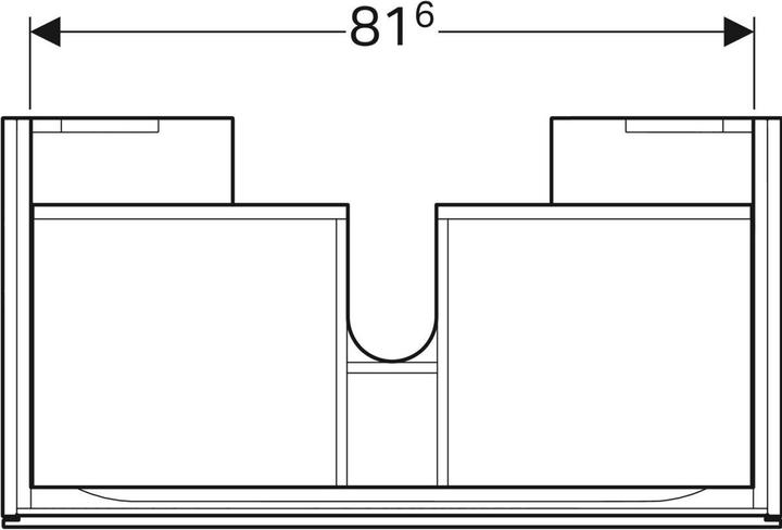 Produktbild Geberit Waschtischunterschrank Xeno wei hochglanz 1 Auszug fr 90 cm 500508011 (88 x 46 x 22 cm)