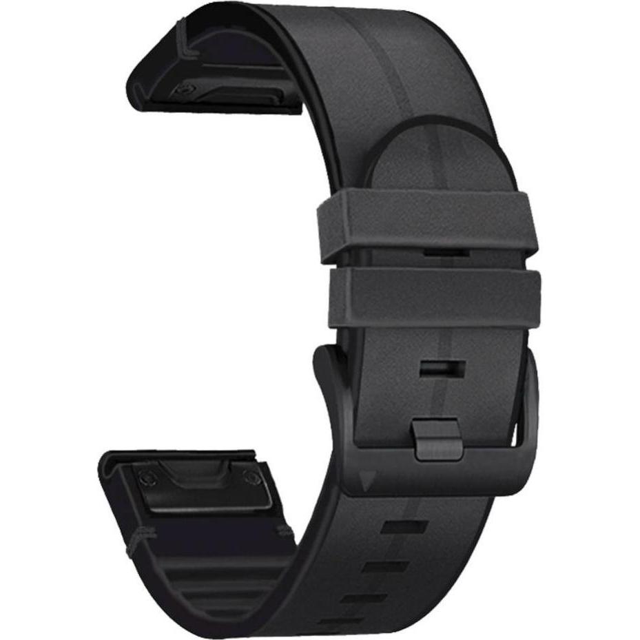 Thumbnail - Tech-Protect Silicone PU Strap for Garmin Fenix 5 / 6 / 6 Pro / 7 / 8 (47mm) / E - Black, Smartwatch Zubehör, Schwarz