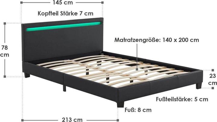 Actual product image Juskys Paris (140 x 200)