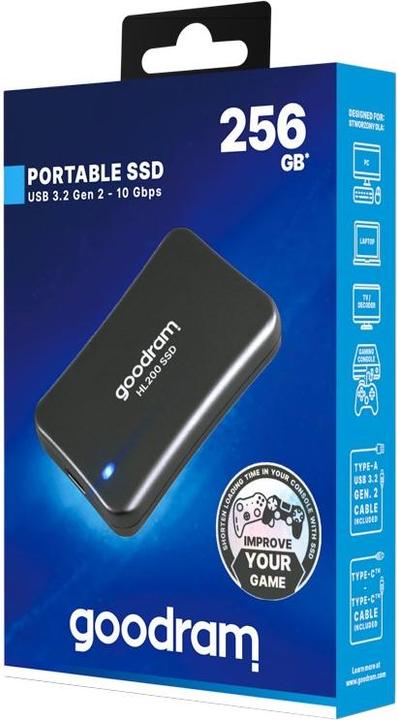 Produktbild Goodram SSDPR-HL200-256 Externes Solid State Drive 256 GB Grau (0.26 TB)