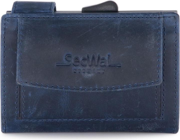 Actual product image SecWal 2 Kartenetui mit Münzfach, blau, 10 Karten, RFID