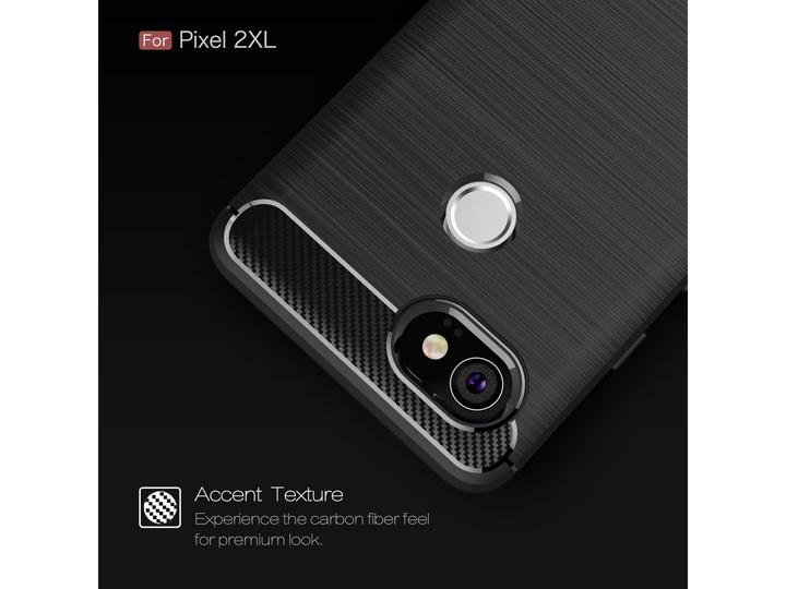 Produktbild Screenguard Google Pixel 2 XL Hülle Carbon Brushed Soft TPU (Google Pixel 2 XL)