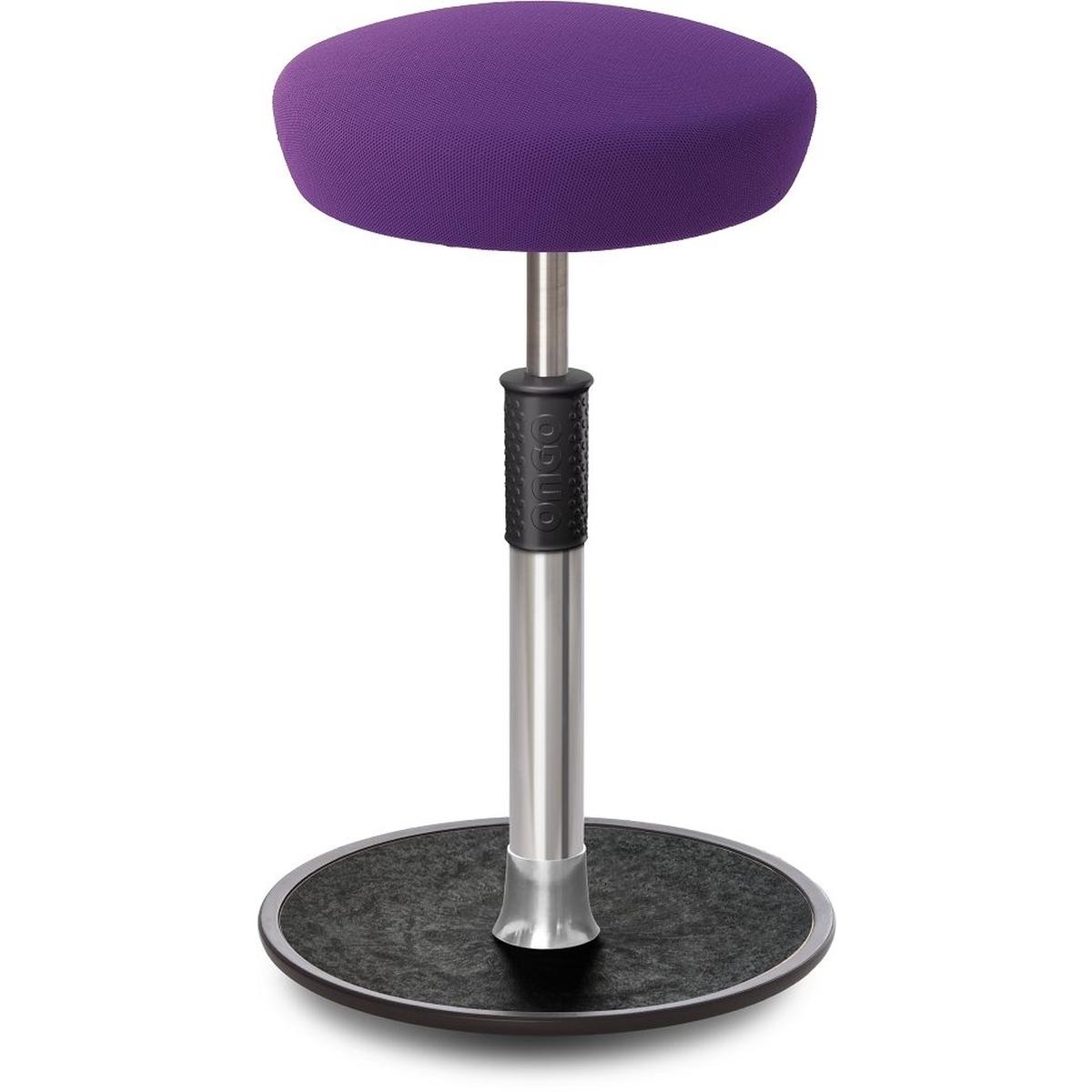 Ongo, Bürostuhl, Sitz- Stehhocker Free Tall Hutsitz Gestrick Purpur chrom /schwarz
