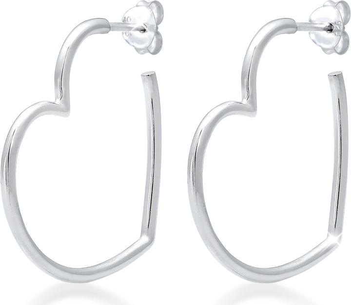 Actual product image Elli Creolen Herz (925 Silver)