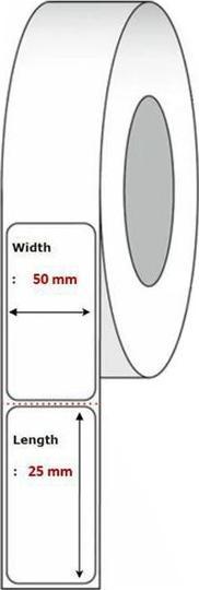 Actual product image Capture Label 50x25 - Core 19. White. (19 mm)