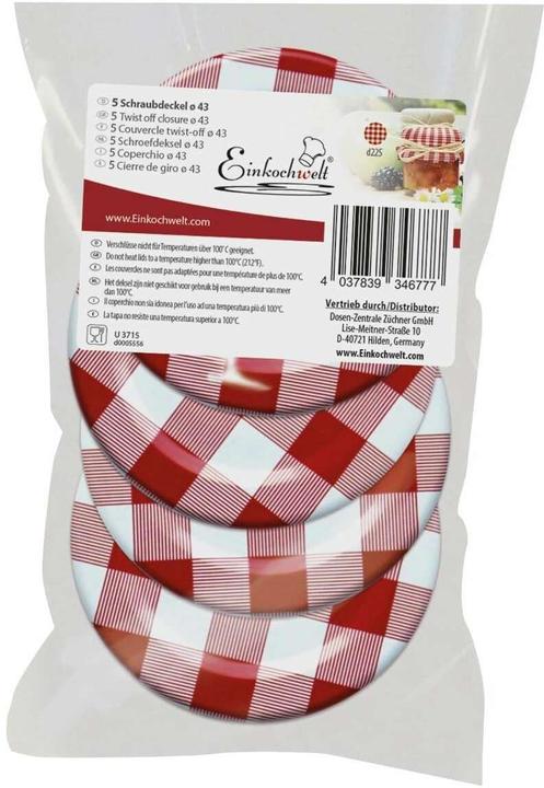 Produktbild Einkochwelt Ersatzdeckel (5 Stk.)