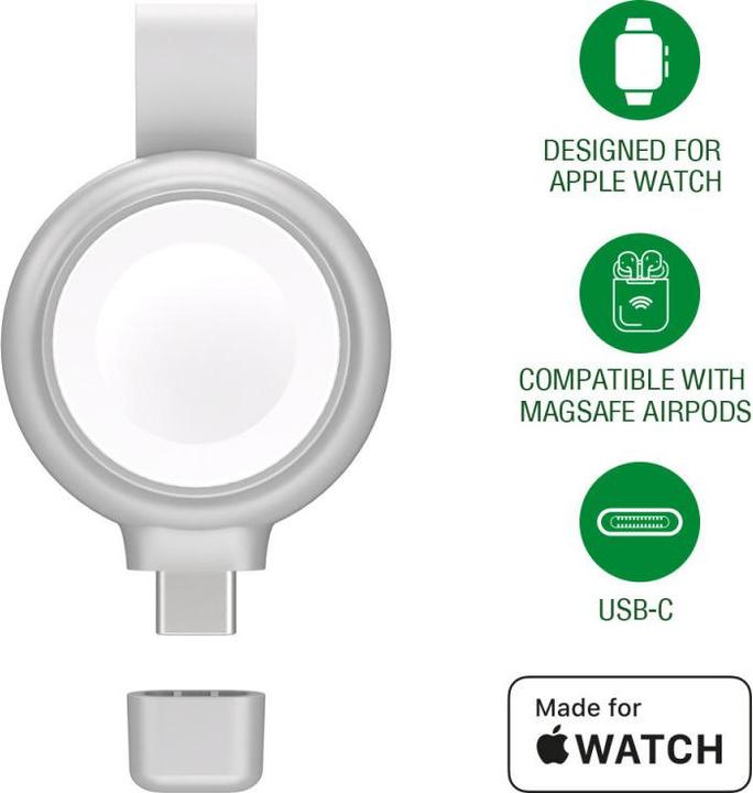 Immagine prodotto 4smarts Caricabatterie rapido MFi per Apple Watch argento