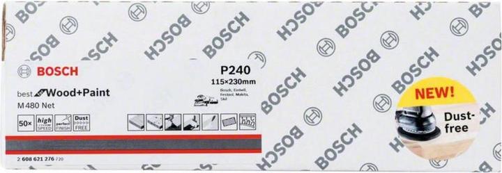 Image du produit Bosch Professional Zubehör EXPERT M480 Filet de ponçage pour ponceuses vibrantes, 115 x 230 mm, grain 240 (240)
