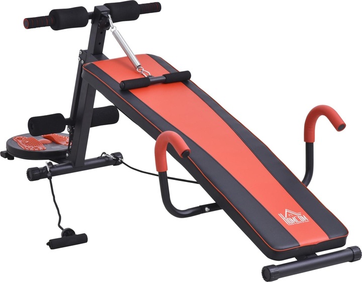 Produktbild Swisshandel24 Sit Up Bank Bauchtrainer Trainingsbank Fitnessbank Verstellbar Gepolstert mit Widerstand 120 kg Bela