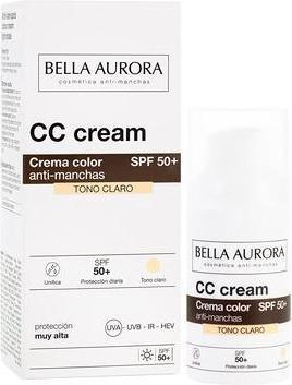 Immagine prodotto Bella Aurora CC CREAM anti-manchas tono claro SPF50+ 30 ml (Crema solare viso, SPF 50+, 30 ml, 70 g)