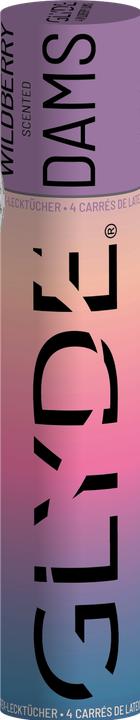 Produktbild Glyde - Dams Laminas Latex Oral Sex Wild Blackberries (4 Stk.)