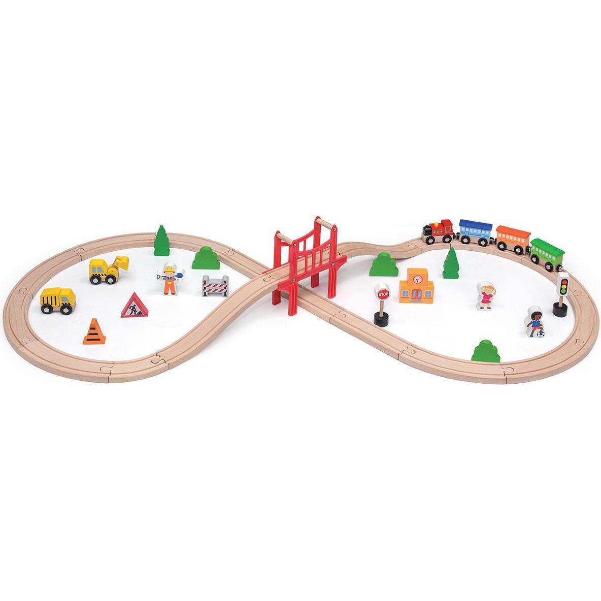 Viga Toys Holzeisenbahn-Set (6934510502669)