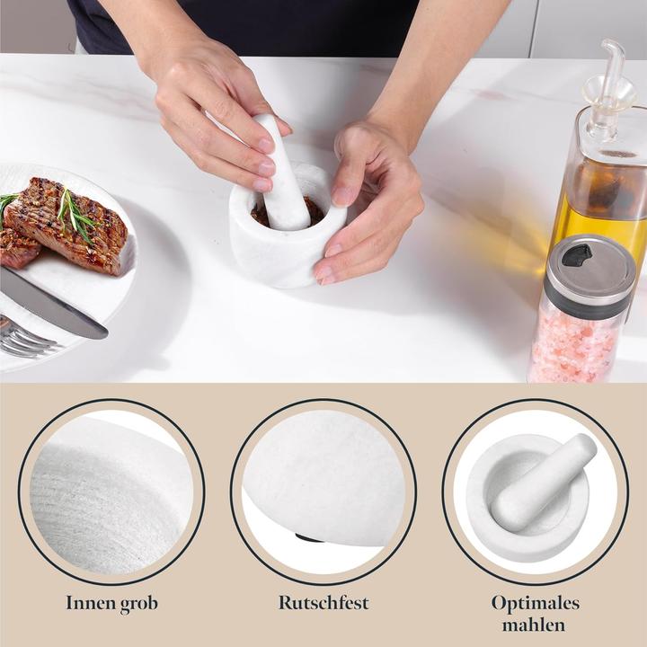 Actual product image Gourmeo Mörser mit Stössel aus Marmor