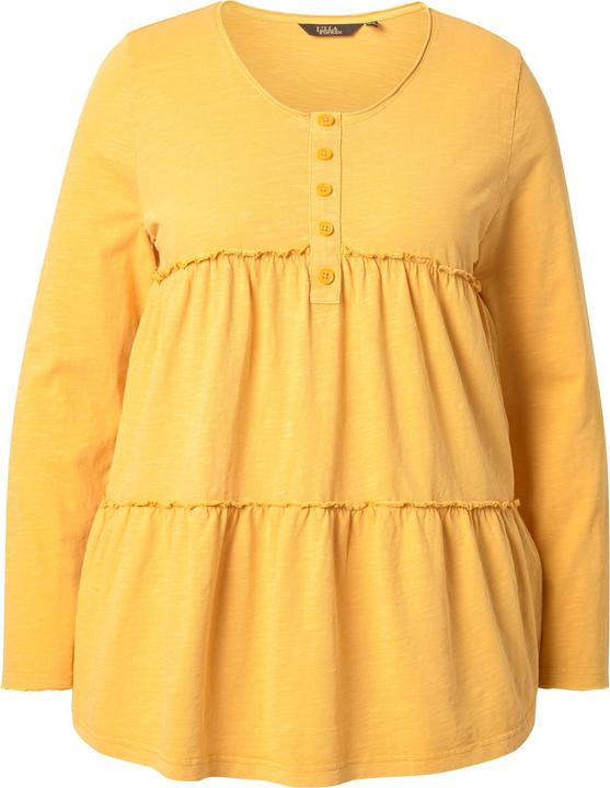 Produktbild Ulla Popken Shirt, Volants, A-Linie, Rundhals, Langarm (68)
