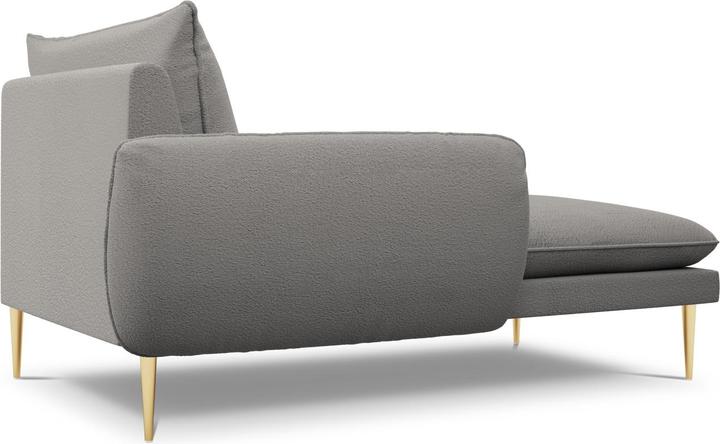 Actual product image Cosmopolitan Design Boucle Chaise Longue Left, "Vienna", 1 Seat, Grey, 170x110x95 Made in Europe (Recamiere)