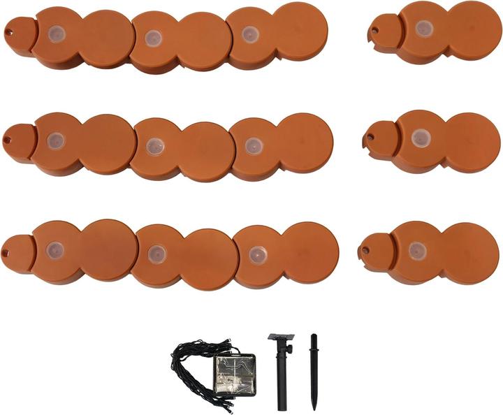 Produktbild HTI-Living Beetumrandung Nessa Solar Palisade 12-teilig Terracotta (264 cm)