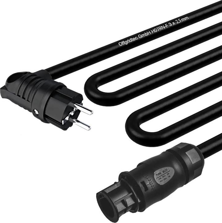Image du produit Offgridtec Câble de connexion de 15 m entre le micro-onduleur avec prise Betteri BC01 et la prise Schuko