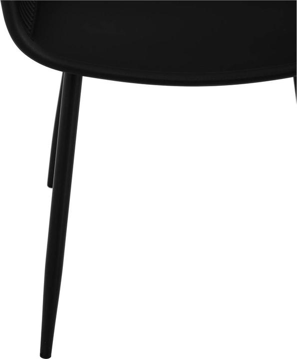 Produktbild Fromm & Starck Stuhl 2er Set Lehnstuhl Kunststoff Metallbeine bis 150 kg Designstuhl schwarz