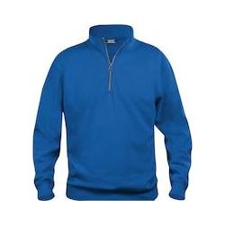 Local Media, Pullover, Sweatshirt Half Zip Clique Basic 021033, Polyester, Baumwolle, Royal Blau, Xs, Blau, (Xs)