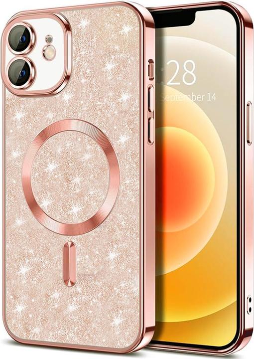 Image du produit Techsuit - Luxury Glitter MagSafe - iPhone 12 - Rose Gold (Apple iPhone 12)