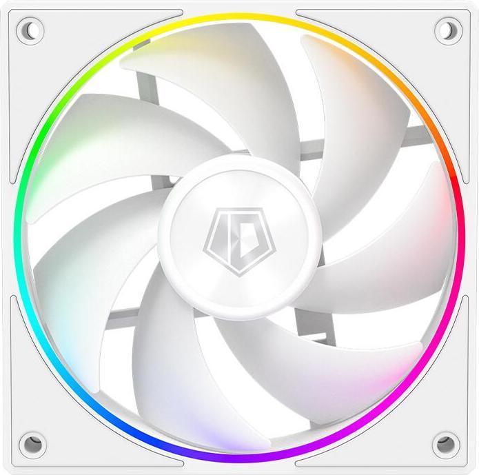 Actual product image ID-Cooling Set of 3 AF-127 120mm white fans with aRGB lighting (120 mm, 3x)