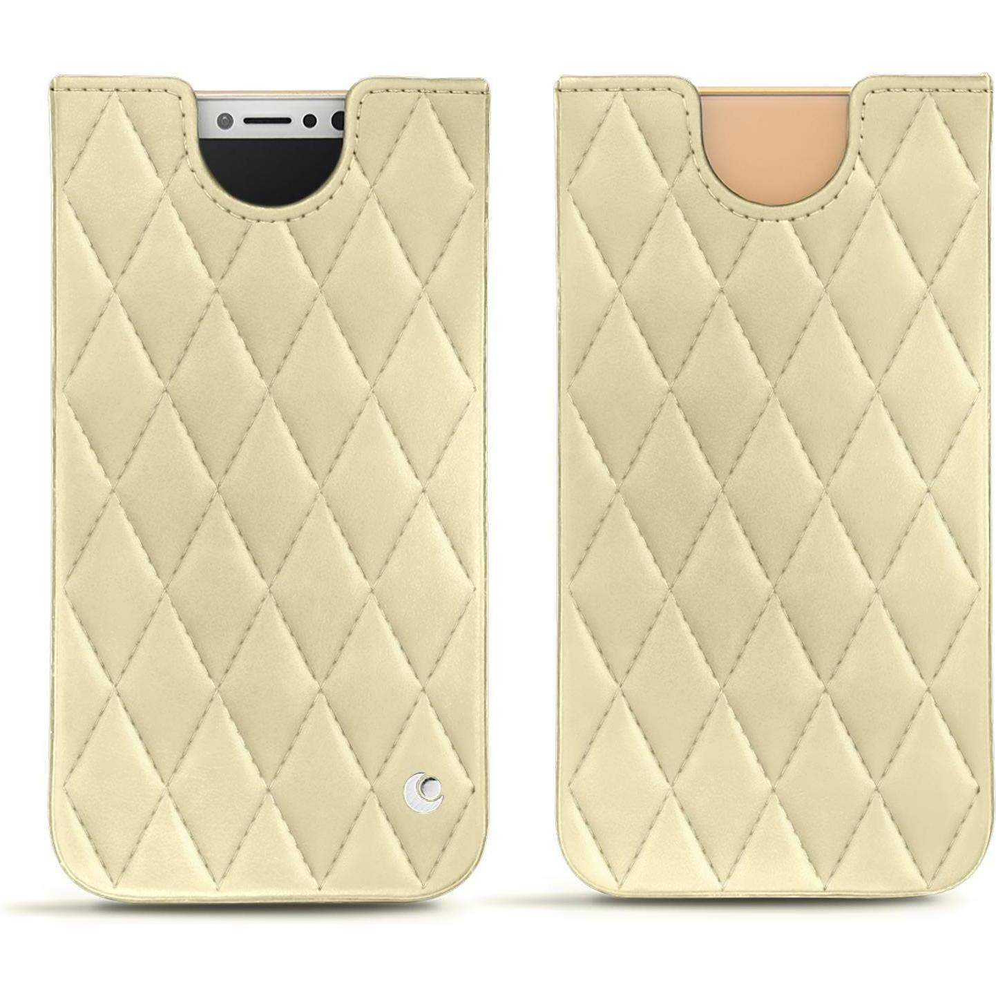 Thumbnail - Noreve Lederschutzhülle (Apple iPhone XS), Smartphone Hülle, Beige