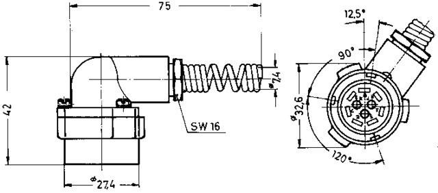 Actual product image Telegärtner NF cable angle plug