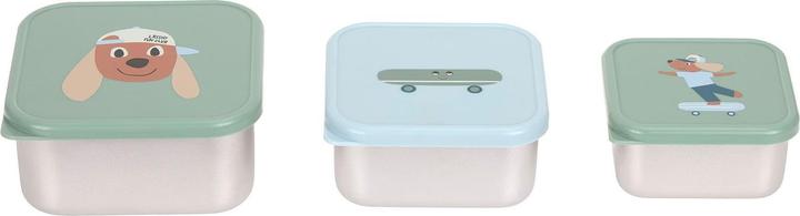 Image du produit Lässig 3-tlg. Edelstahl-Snackboxen-Set - Tiny Team