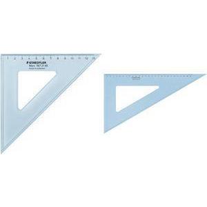 Thumbnail - Staedtler, Lineal, Zeichendreieck Mars, 45 Grad, Hypothenuse: 320 mm aus Plexiglas, mit Tuschekante, Skalierung ab der (...