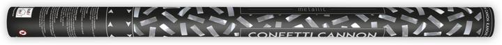 Produktbild Partydeco Konfettikanone - 80cm - Metallic Flitter - Silber (1 Stk.)