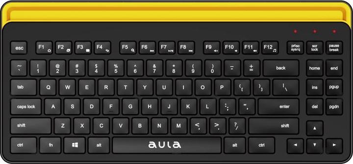 Aula AWK310 Kabellose Bluetooth-Tastatur für Smart TV/PC/Tablet mit EN/RUS-Layout, Schwarz (US, Kabellos)