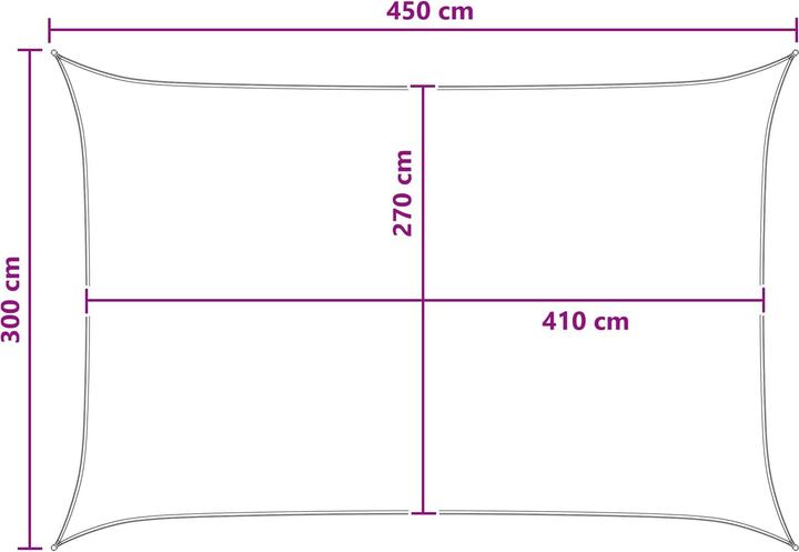 Produktbild vidaXL Sonnensegel (300 x 450 cm)