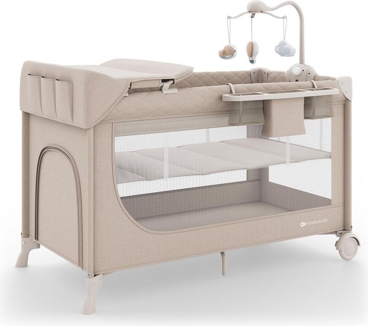 Immagine prodotto KinderKraft travel cot LEODY UP beige with accessories (70 x 140 cm)