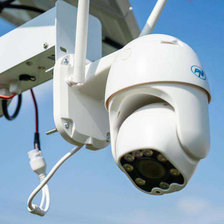 Immagine prodotto PNI Telecamera di videosorveglianza IP60 Live PTZ con pannello solare, 2 MP, GSM 4G, slot SIM, zoom