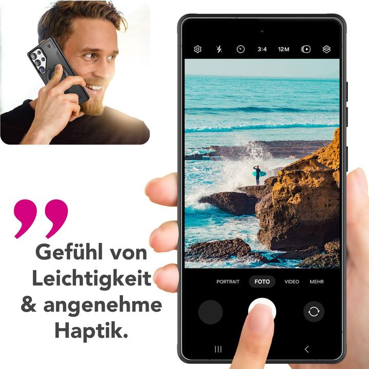 Image du produit Nalia Stormguard - Stossfeste Armor Ring Hülle für MagSafe - Military Kickstand Hardcase (Samsung Galaxy S25 Ultra)