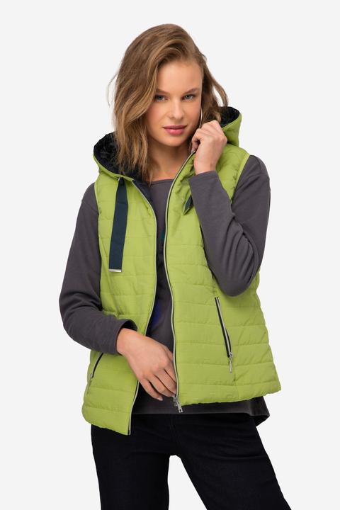 Produktbild Laurasøn Wende-Steppweste, wasserabweisend, Kapuze, Zipper, ärmellos (M)