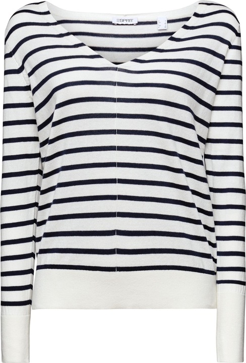 Produktbild Esprit gestreifter pullover mit v-ausschnitt, damen (XS)