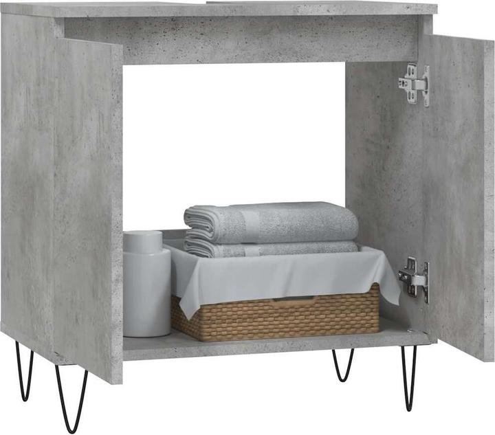 Immagine prodotto vidaXL Badschrank Betongrau 58 x 33 x 60 cm Holzwerkstoff (58 x 33 x 60 cm)