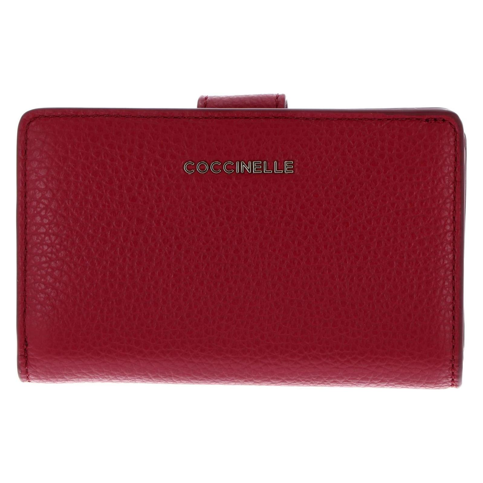 Coccinelle, Damen, Portemonnaie, Metallic Soft Mini Wallet Grained Leather, Beige