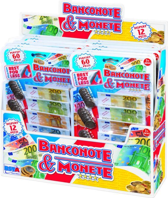Rs Toys Banconote & monete - playset 60 pezzi