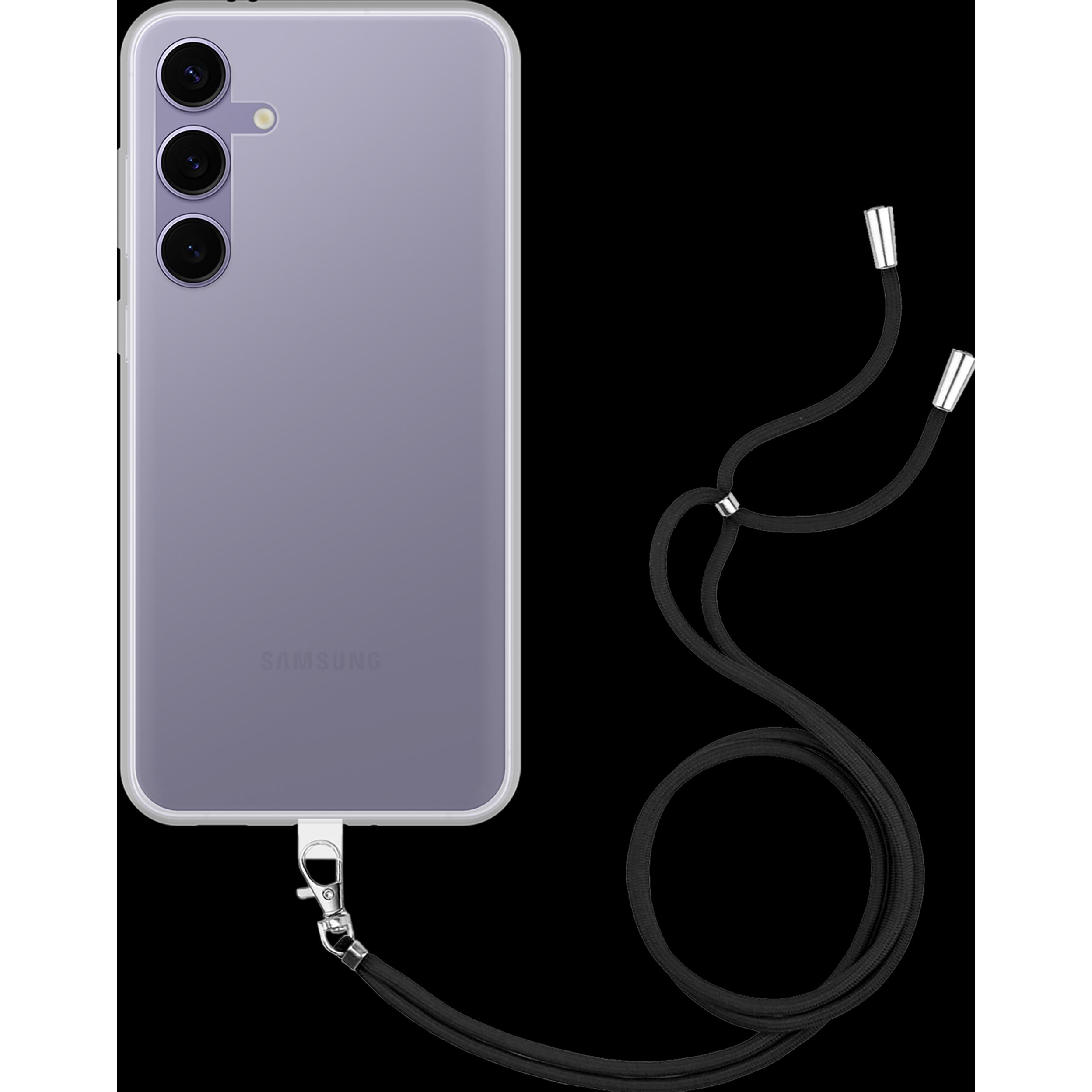 Cazy Handykette Hülle Kompatibel mit Samsung Galaxy S24+ - Silikon Handyhülle mit Band Necklace Hülle -, Handykette, Tra...