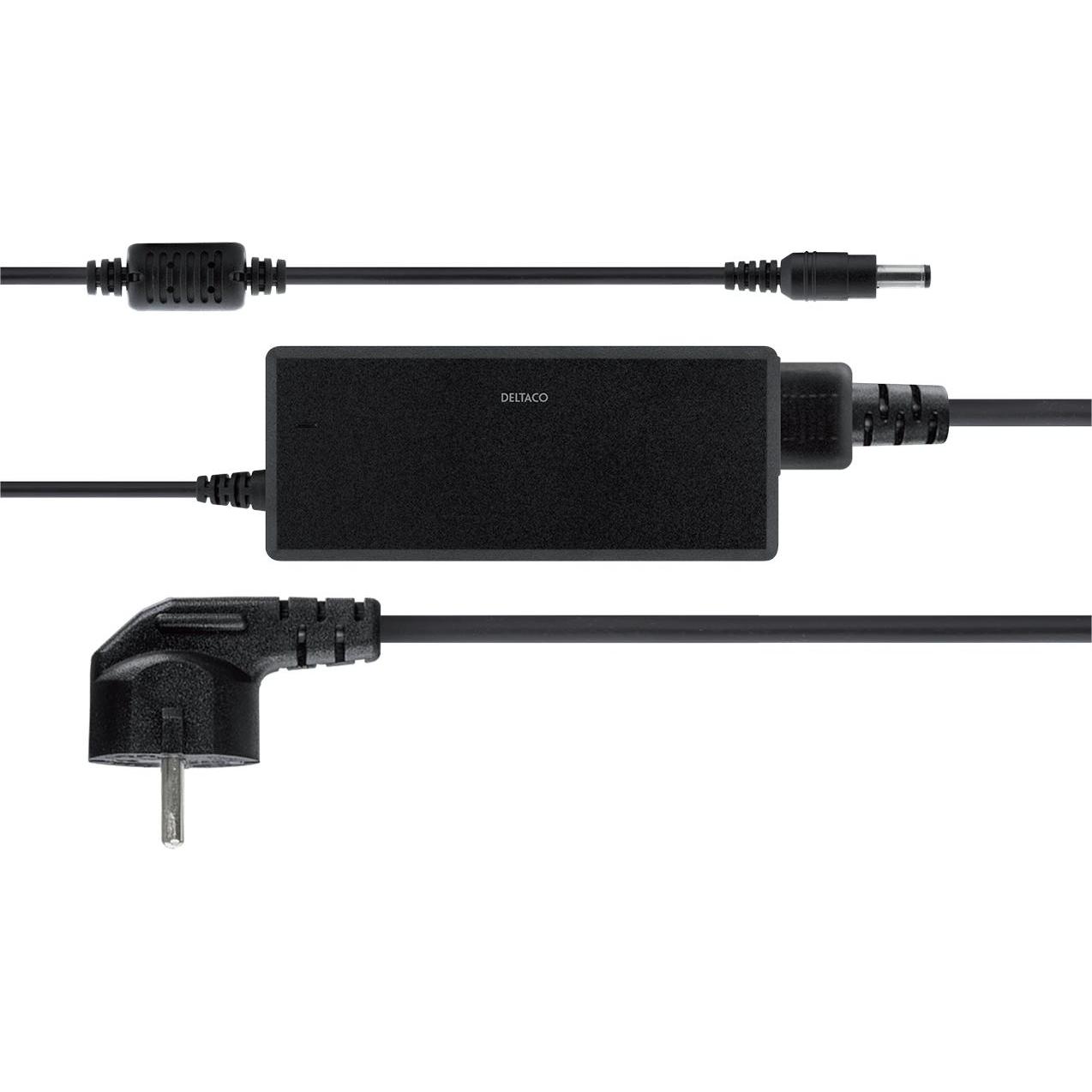Deltaco PS12-50B power adapter/inverter Indoor Black, Notebook Netzteil, Schwarz